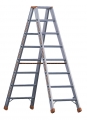 Stufen Stehleiter TOPIC 1043 mit Leiterrollen mit Auftrittsicherung  Länge 1,50 m 